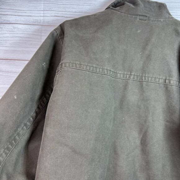 Dri-Duck Mens Brown Canvas Full Zip Work Jacket Flannel Lined Size L - Picture 10 of 15